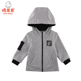 棉果果春秋季男童连帽运动外套 M312100419511