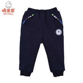 棉果果秋冬季男童针织夹棉长裤M412200819668