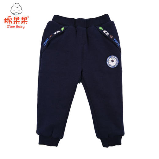 棉果果秋冬季男童针织夹棉长裤M412200819668 商品图0