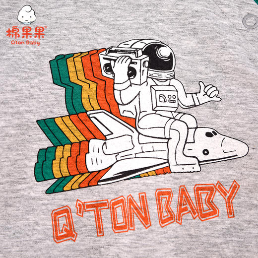 棉果果春秋季男童上衣小毛圈撞色插肩袖圆领卫衣M112180221119 商品图3