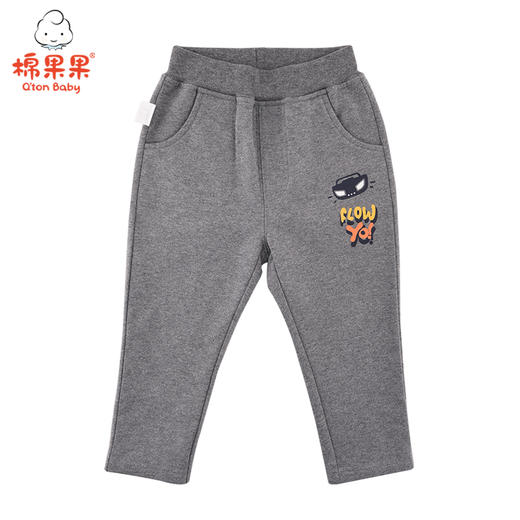 棉果果春秋季男童大毛圈抓绒卡通印花长裤 M312200219516 商品图0