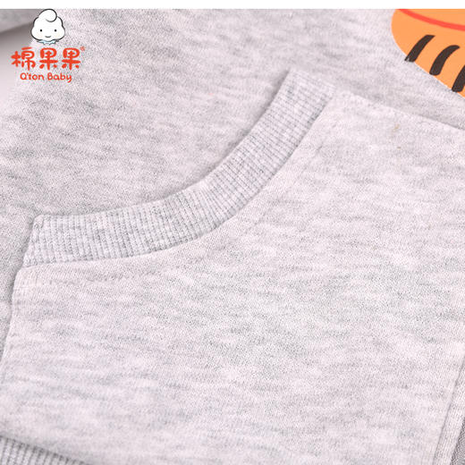 棉果果春秋季男童大毛圈连帽对开卫衣M112100221083 商品图3