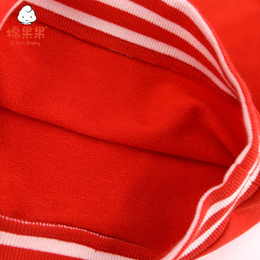 新年款棉果果春秋季男童上衣小毛圈新年款喜庆大红色圆领卫衣M112180221078 商品图2