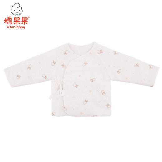 棉果果秋冬季有机棉纱男童女童夹棉长袖半背衣家居上装M401110819622 商品图1