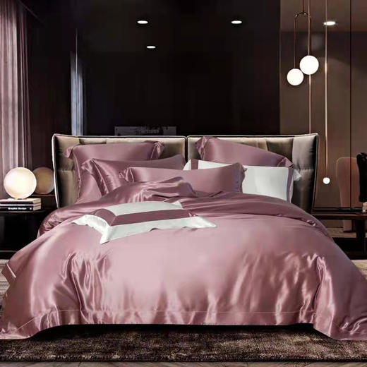 重磅纯色真丝四件套100%双面桑蚕丝22（m/m）丝绸高端奢华床上用品 商品图2