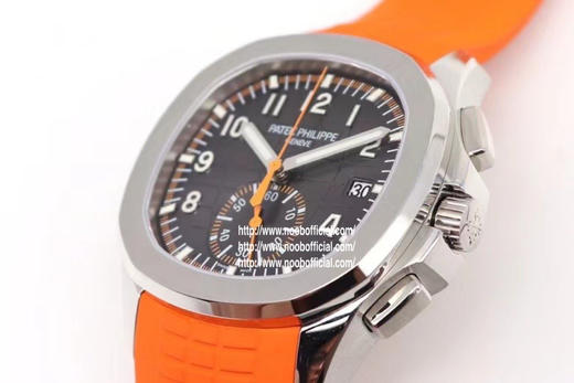 OM百达fei丽时尚手雷计时腕表5968A-001。内径40mm，直径42.2毫米，橡胶表带，透底，自动机械机芯，男士腕表 商品图14