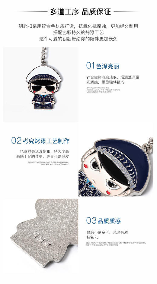 【蜀黍家二代公仔钥匙扣】萌翻天的烤漆钥匙扣 原班人马诉说J生活、J故事送礼礼品礼物 商品图3