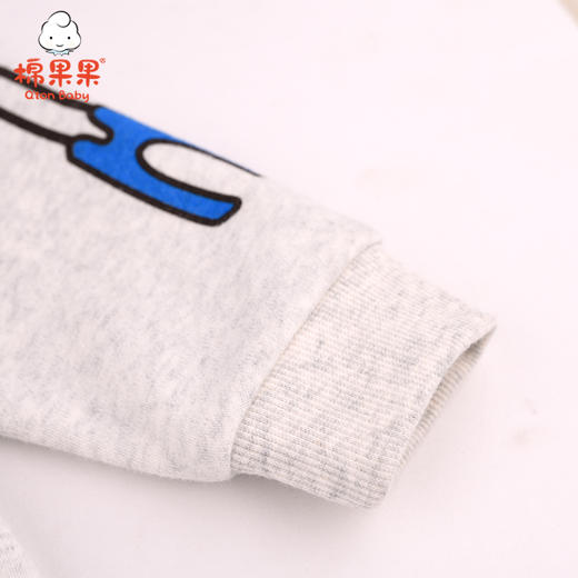 棉果果春秋季男童氨棉棉毛印花对开连体衣连身衣哈衣M112722221133 商品图2