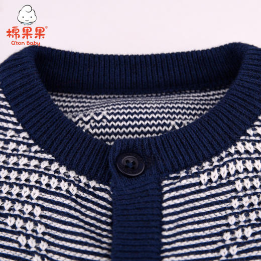 棉果果春秋季男童纯棉线对开毛衣M112161221087 商品图3