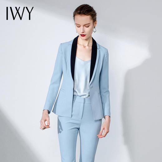 IWY/淡蓝色长袖西装长裤套装CP711 商品图4