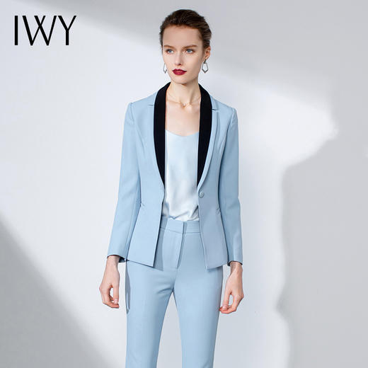 IWY/淡蓝色长袖西装长裤套装CP711 商品图1