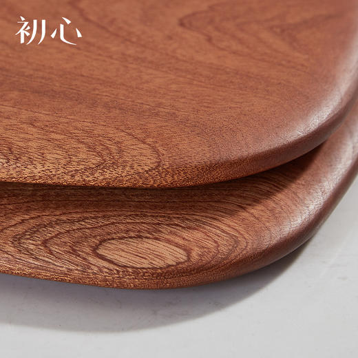 初心| 椭圆形乌檀木大叶花梨菜板水果板 商品图2