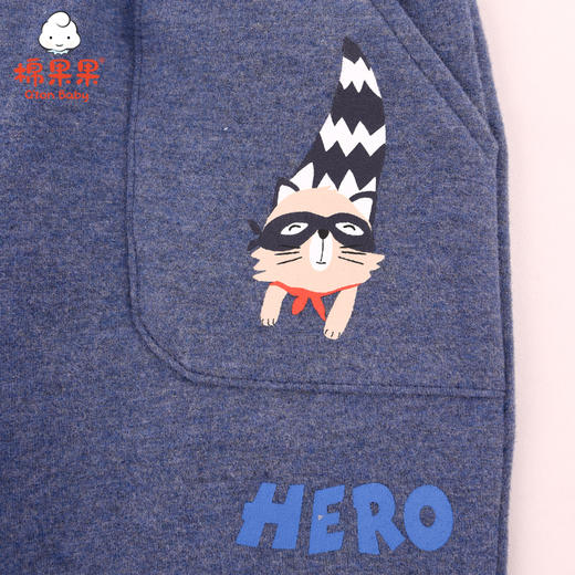 棉果果春秋季男童花纱小毛圈针织长裤裤子M112200221128 商品图2