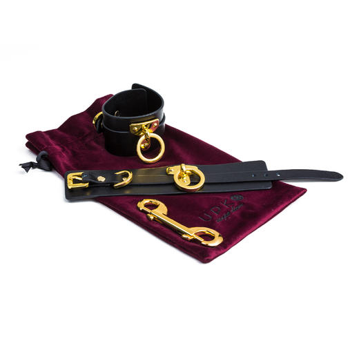 【UPKO】复乐园系列两用皮质手脚铐一对SM意大利头层牛皮调教情趣 商品图5