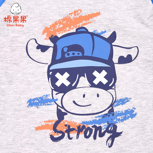 棉果果春秋季男童上衣氨棉汗布套头T恤M112140221076 商品图3