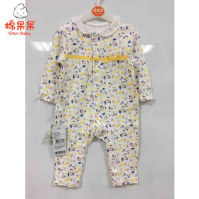 棉果果春秋季女童碎花偏襟连体衣M122720220143