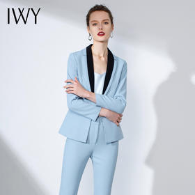 IWY/淡蓝色长袖西装长裤套装CP711