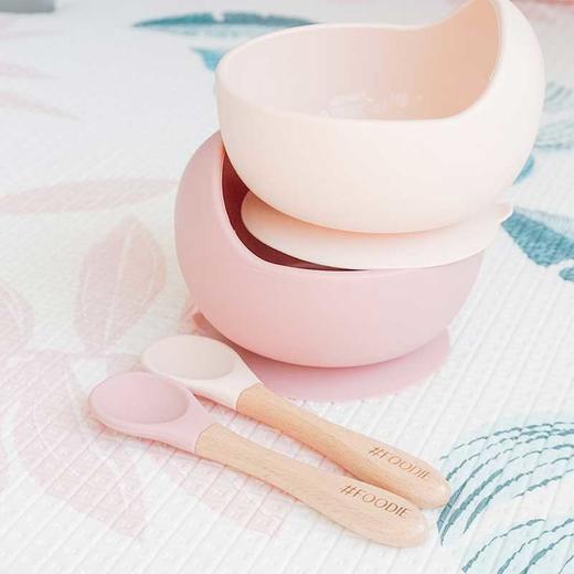 咕哩派glitterspice宝宝辅食碗婴儿碗勺套装硅胶吸盘碗餐具防摔碗 商品图3