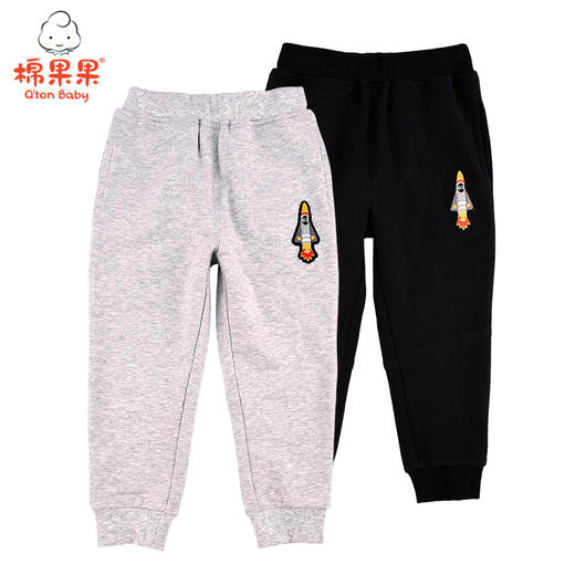 棉果果春秋季男童小毛圈针织长裤裤子M112200221129 商品图0