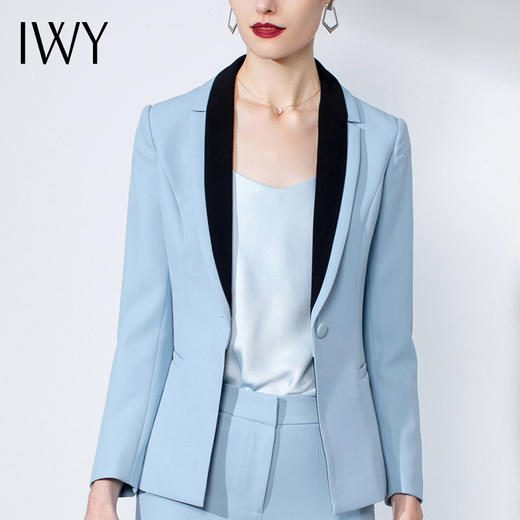 IWY/淡蓝色长袖西装长裤套装CP711 商品图3