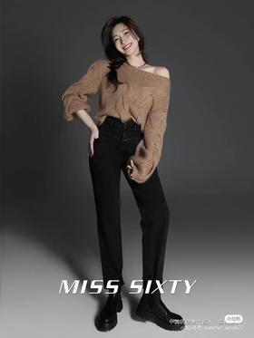 miss sixty 加绒直筒显瘦老爹牛仔裤江疏影同款牛仔裤