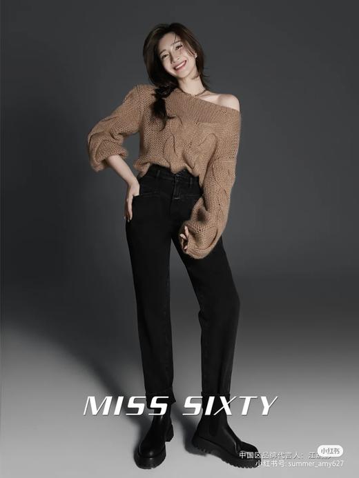 miss sixty 加绒直筒显瘦老爹牛仔裤江疏影同款牛仔裤 商品图0