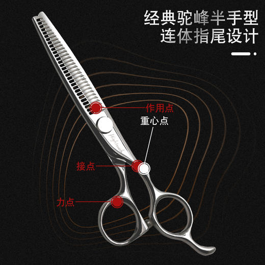 HIGHTOUCH天脉 剪刀 G6303 牙剪/调量剪/无痕牙剪/打薄剪/去发量10-15%/ 30根齿/正刃/6寸 商品图2