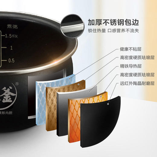 苏泊尔（509472）(SUPOR)SF40HC69电饭煲4L家用3-6人多功能IH电磁加热智能预约定时电饭锅精铁球釜内胆柴火饭 商品图2