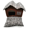 秋冬新款斑点双顶宠物房子狗房子狗窝泰迪屋宠物别墅可折叠宠物冬季猫窝房子 商品缩略图1