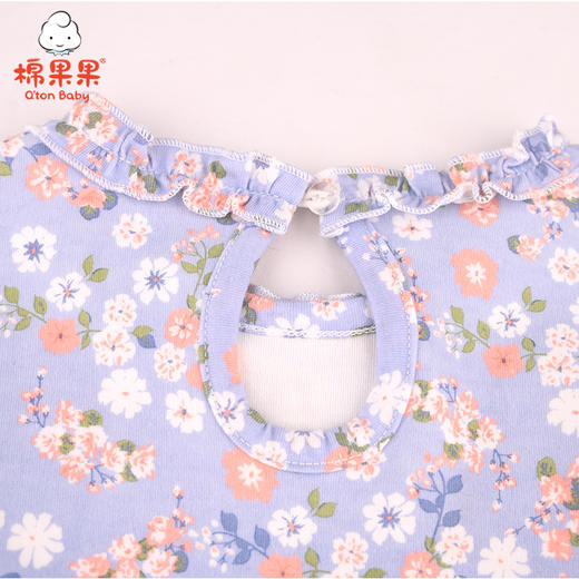 棉果果春秋款女童磨毛棉毛加网纱碎花连衣裙M122700221065 商品图2