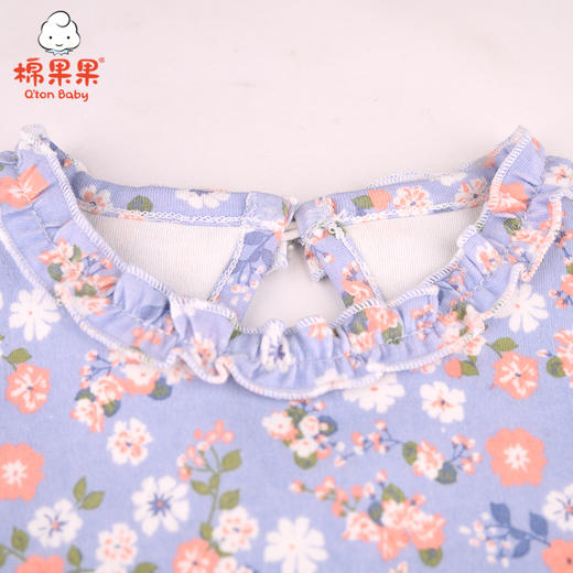 棉果果春秋款女童磨毛棉毛加网纱碎花连衣裙M122700221065 商品图4