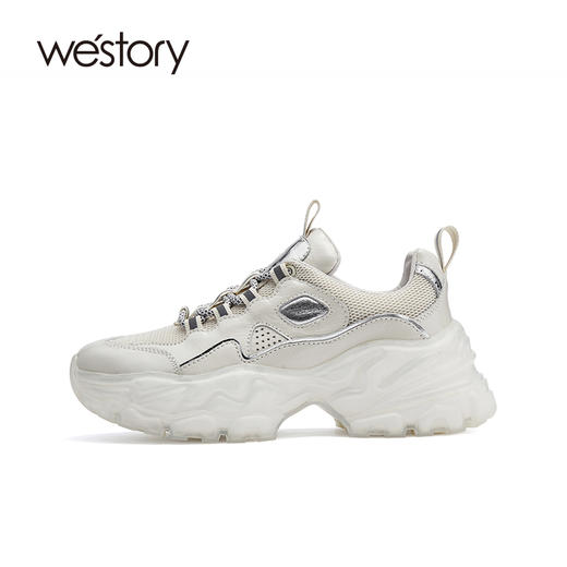 westory老爹鞋潮女2021新款纯色增高运动鞋百搭S21AM52351 商品图1