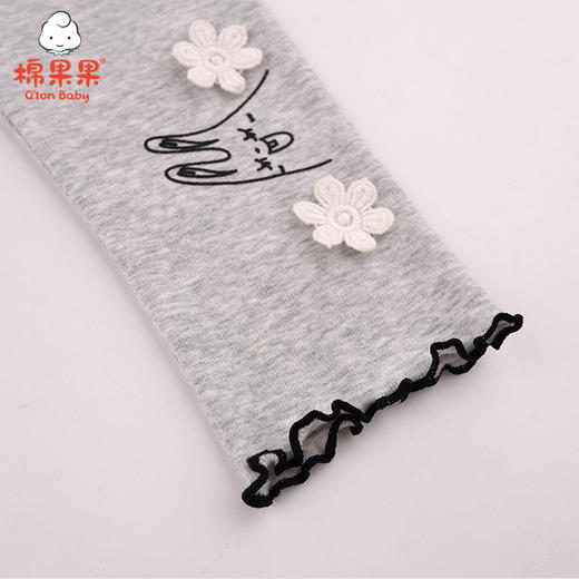 棉果果春秋款女童路路加螺纹打底裤M122206221108 商品图4