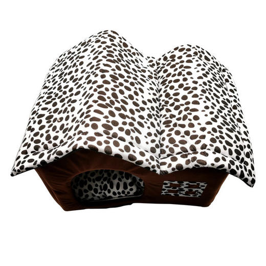 秋冬新款斑点双顶宠物房子狗房子狗窝泰迪屋宠物别墅可折叠宠物冬季猫窝房子 商品图5