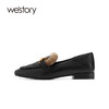 westory乐福鞋女2020新款英伦风真皮漆皮加绒链条单鞋S21AM52311 商品缩略图1