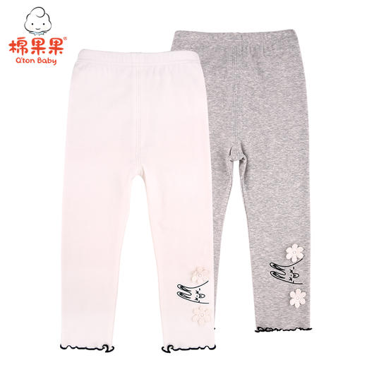 棉果果春秋款女童路路加螺纹打底裤M122206221108 商品图0