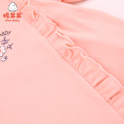 棉果果春秋女童上衣磨毛汗布飞边T恤M122140221097 商品图4