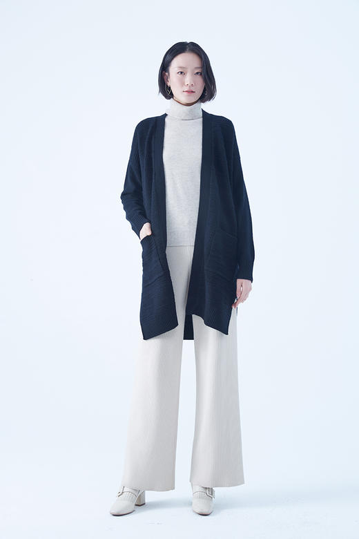 圣弗尔瑞  V领翻花女开衫 鄂尔多斯特色羊绒衫  100%羊绒 商品图1