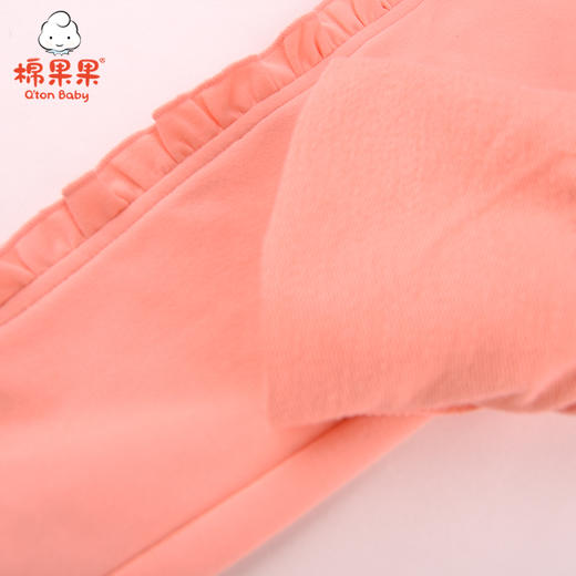 棉果果春秋款女童小毛圈飞边长裤裤子M122200221068 商品图4