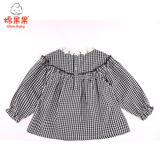 棉果果春秋季女童小格子衬衣M122150421100 商品图2