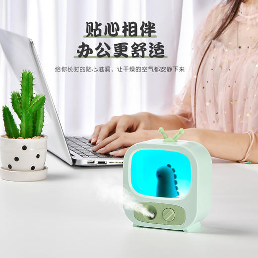 电视机卡通小恐龙usb连接空气加湿器车载桌面迷你补水仪家用喷雾加湿器DQ20613 商品图4