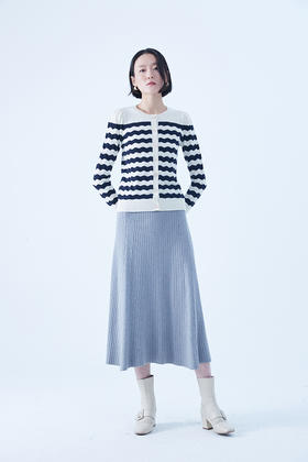 圣弗尔瑞 圆领翻花女开衫  鄂尔多斯特色羊绒衫 100%羊绒