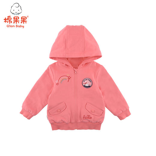 棉果果春秋季女童大毛圈挂里绣花长袖外套 M322100219536 商品图0