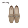 westory乐福鞋女秋冬2020新款英伦风真皮一脚蹬懒人鞋S21AM52361 商品缩略图3