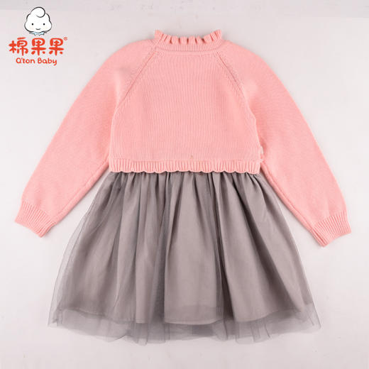 新年款棉果果春秋款女童纯棉线毛衣连衣裙M122700521063 商品图2