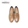 westory乐福鞋女秋冬2020新款英伦风真皮一脚蹬懒人鞋S21AM52301 商品缩略图3