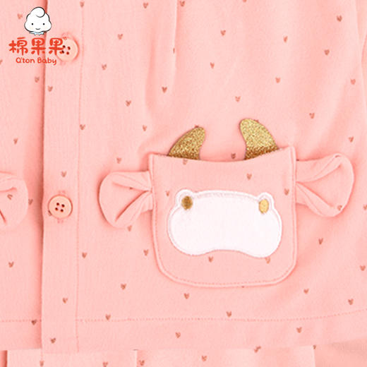 棉果果春秋女童挂里小毛圈马甲M122171421055 商品图3