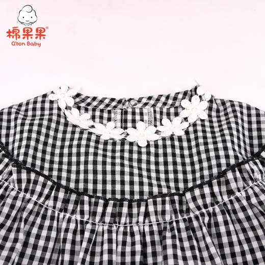 棉果果春秋季女童小格子衬衣M122150421100 商品图3