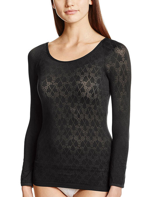 保暖发热丝袜内衣超薄贴身低领大圆领十分裤套装 商品图4