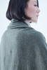 羊绒缩绒长披肩  100%羊绒  军绿色 商品缩略图6